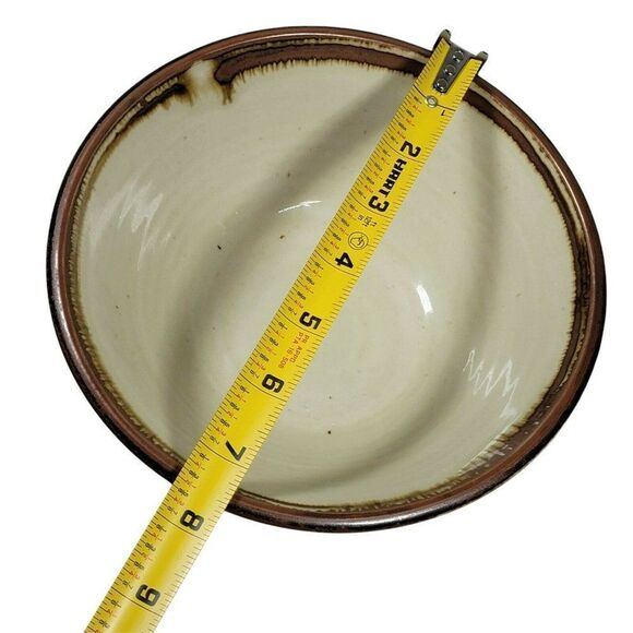 Louis Mideke Studio Pottery Northwest Oriental Symbol Serving Abstract Art Bowl - Picture 6 of 7